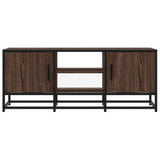TV Cabinet Brown Oak 100x35x41 cm Engineered Wood and Metal 848838