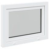 Basement Window RISOR 80 x 60 cm PVC and Glass White 42047240