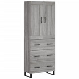 Highboard Grey Sonoma 69.5x34x180 cm Engineered Wood 3199775