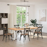 Dining Table Legs T-Shaped 2 pcs White 50x35x cm Steel 4013049