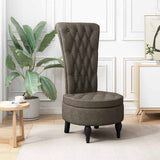 Slipper Chair Dark Grey 56.5 x 70 x 110 cm Faux Suede Leather 42020688