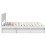 Bed Frame with Headboard White 180 x 200 cm Engineered wood 3407841