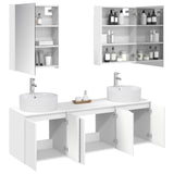 Bathroom Cabinet Set 5 pcs White Engineered Wood 3406447