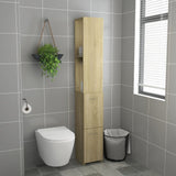 Bathroom Cabinet Sonoma Oak 25x26.5x170 cm Engineered Wood 808434