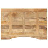 Desk Top with Curve 90x50x2.5 cm Solid Wood Rough Mango 370193