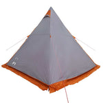 ZNTS Family Tent Tipi 6-Person Grey and orange Waterproof 4009440