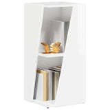 Side Shelf High Gloss White 33 x 32 x 70.5 cm Engineered Wood 892411