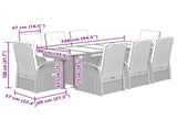 Garden Dining Set Grey 3277619