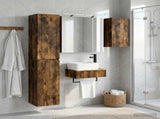 Bathroom Furniture Set 5 pcs Smoked Oak 3407267