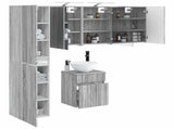 Bathroom Cabinet Set 5 pcs Grey Sonoma Engineered Wood 3407348