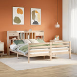 Bookcase Bed without Mattress 180x200 cm Super King Solid Wood Pine 3321944