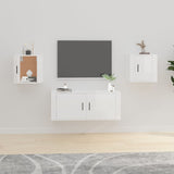 Wall Mounted TV Cabinets 2 pcs High Gloss White 40x34.5x40 cm 816645