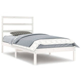 Bed Frame without Mattress White 90x200 cm Solid Wood Pine 3104919