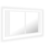 LED Bathroom Mirror Cabinet White 80x12x45 cm Acrylic 804964
