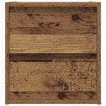 ZNTS Wall-mounted Bedside Cabinets 2 pcs Old Wood 38x34x40 cm 861262