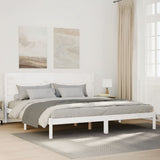 Extra Long Bed Frame without Mattress White 200x210 cm Solid Wood 3309278