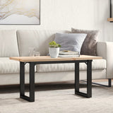 Coffee Table O-Frame 100x50x45.5 cm Solid Wood Pine and Steel 3282732