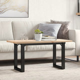 ZNTS Coffee Table O-Frame 100x50x45.5 cm Solid Wood Pine and Steel 3282732