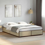 Bed Frame without Mattress Sonoma Oak 150x200 cm King Size 3279838