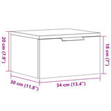 Wall-mounted Bedside Cabinets 2 pcs Old Wood 34x30x20 cm 856980