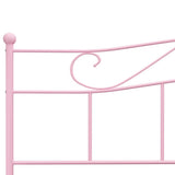 284542 Bed Frame without Mattress Pink Metal 180x200 cm Super King