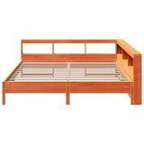Bookcase Bed without Mattress Wax Brown 180x200 cm Solid Wood Pine 3324414