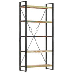 5-Tier Bookcase 90x30x180 cm Solid Reclaimed Wood 286584