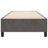 Box Spring Bed Frame Dark Grey Twin Velvet 3121145