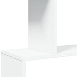 Room Divider Bookcase 4-Tier White 70x24x129 cm Engineered Wood 858102