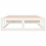 Bed Frame without Mattress White 90x200 cm Solid Wood 820782