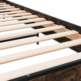 Bed Frame without Mattress Smoked Oak 100x200 cm 845589