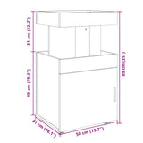 Bar Cart Sonoma Oak 50x41x89 cm Engineered Wood 848264