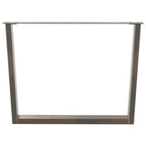 Dining Table Legs V-Shape 3 pcs Natural Steel 100x cm Steel 4012675