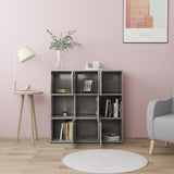 Book Cabinet Concrete Grey 90x30x90 cm Engineered Wood 802934