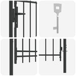 Fence Gate Grey 100 x 100 cm Powder coated steel 42008867
