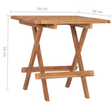 Folding Garden Table 50x50x50 cm Solid Teak Wood 315454
