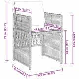Garden Dining Set 5 pcs Brown Powder-Coated Steel 3380659