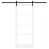 Sliding Door White and Black 83 x 202 cm 3332390