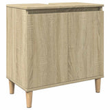 3 Piece Bathroom Furniture Set Sonoma Oak Engineered Wood 3307670