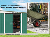 Garden Metal Storage Shed Outdoor Metal Tool House with Double Sliding Doors and 2 Air Vents, T3398P328408