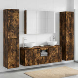 Bathroom Furniture Set 6 pcs Smoked Oak 3407219