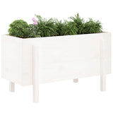 Garden Raised Bed White 101x50x57 cm Solid Wood Pine 825213