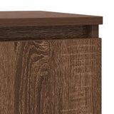 Sideboard with Drawer Brown Oak 71x35x65 cm Engineered Wood 861604