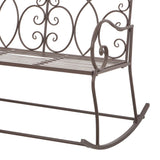 Garden Bench Antique brown Wrought iron Medium Garden Bench 45437