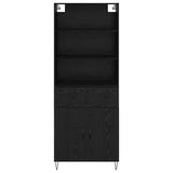 Highboard with Drawer 2 pcs Black Oak Engineered Wood 3416172