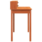 Desk with Drawer Wax Brown 110 x 50 x 93 cm Soild Pine Wood 870012