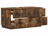 Bathroom Sink Cabinet HOORN Smoked Oak 82 x 41x 56 cm 897240