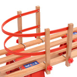 Folding Snow Sledge with Backrest 119 cm Wood 92493