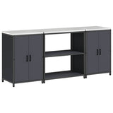 Kitchen Storage Set HATTEM 3 pcs Anthracite Cold-rolled Steel 3392668