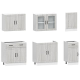 7 Piece Kitchen Cabinet Set Kalmar Grey Sonoma Engineered Wood 3314747